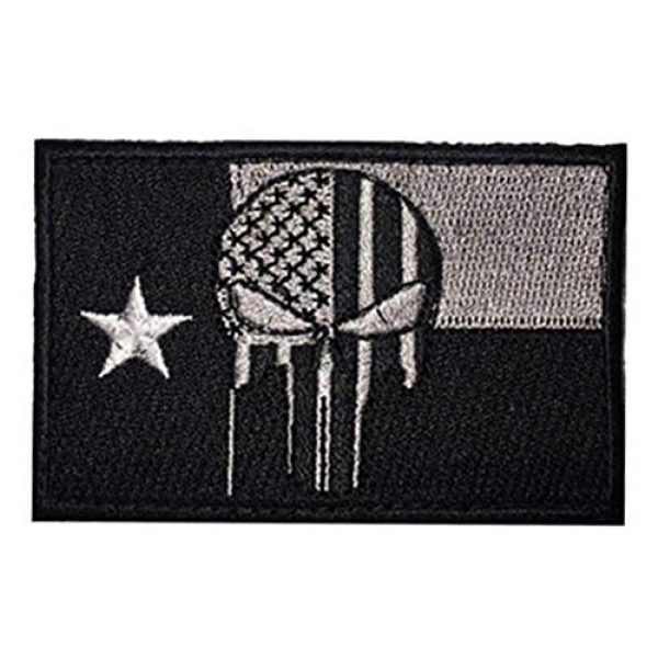 June Sports Airsoft Morale Patch 1 Texas State Flag Embroidered Patch Sew-On TX Lone Star Emblem ABG77