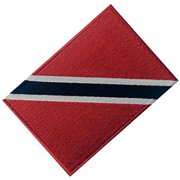 EmbTao Airsoft Morale Patch 3 Trinidad and Tobago Flag Embroidered Patch Caribbean Iron On Sew On National Emblem