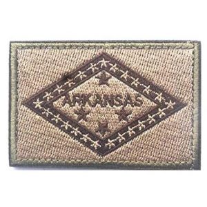 Tactical Embroidery Patch Airsoft Morale Patch 1 State Flag of Arkansas Embroidery Patch Military Tactical Morale Patch Badges Emblem Applique Hook Patches for Clothes Backpack Accessories