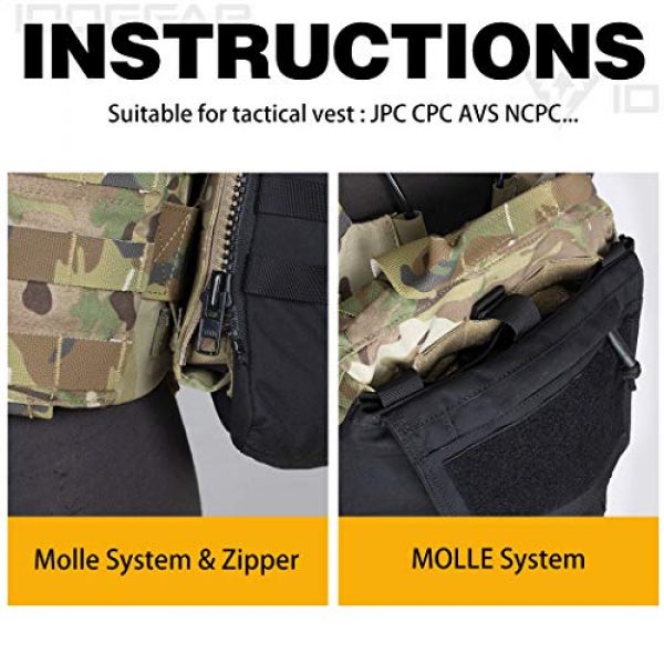 IDOGEAR Tactical Pouch 6 IDOGEAR Tactical Zip-on Panel Pouch Military Backpack Vest Accessory Bag for CPC AVS JPC2.0
