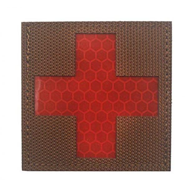 Tactical Embroidery Patch Airsoft Morale Patch 6 Reflective Medical Medic First Aid Red Cross Paramedic IR Tactical Embroidery Patch Hook & Loop Morale Patch Military Patch for Clothing Accessory Backpack Armband (6pcs)