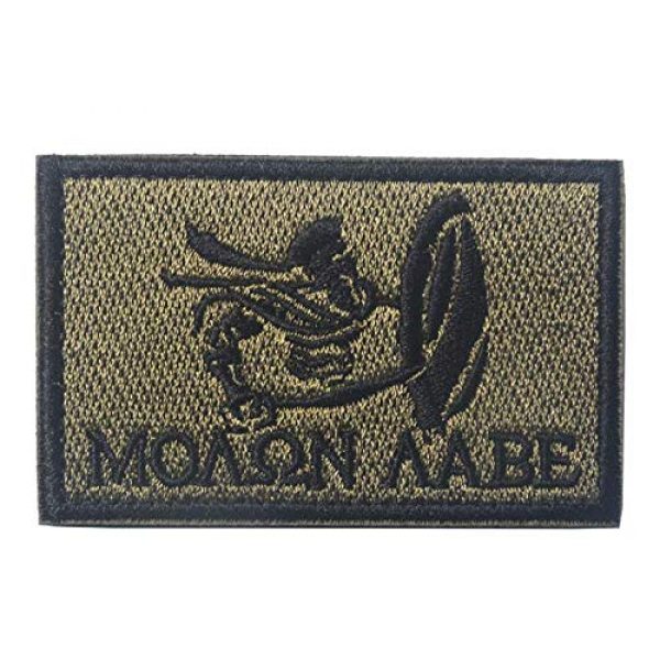 Tactical Embroidery Patch Airsoft Morale Patch 5 Warrior Sparta Molon Labe Tactical Embroidery Patch Hook & Loop Morale Patch Military Patch for Clothing Accessory Backpack Armband (4pcs)