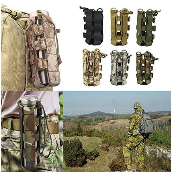 POMER Tactical Pouch 4 POMER Outdoor Adjustable MOLLE Tactical Water Bottle Holder Kettle Pouch Belt Bottle Carrier