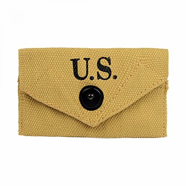 Oleader Tactical Pouch 1 Oleader WW2 U.S. Army M1942 First Aid Pouch with Metal Hook Khaki, Reproduction