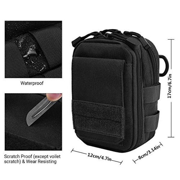 GoodTake Tactical Pouch 3 GOOD TAKE Tactical Molle Pouch, Waist Belt Bag Pocket, Organizer Cell Phone Holster, Waterproof Shoulder Pouch, EDC Gear Tool Gadget Belt