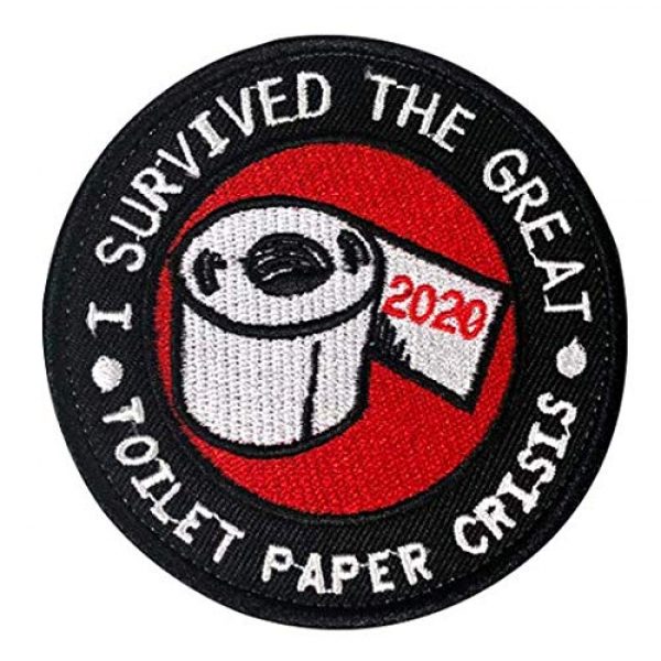 Embroidery Patch Airsoft Morale Patch 1 I Survived The Great Toilet Paper Crisis 2020 Embroidery Patch Military Tactical Clothing Accessory Backpack Armband Sticker Gift Patch Decorative Patch Embroidered Patch