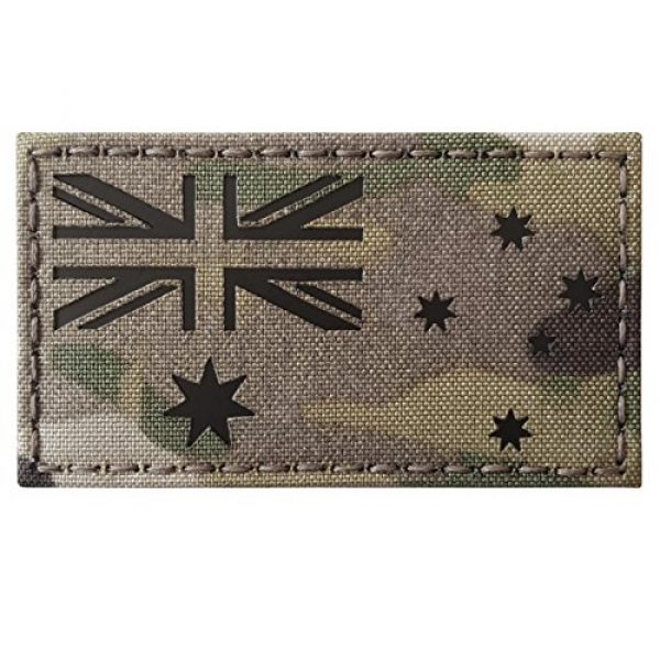 Tactical Freaky Airsoft Morale Patch 4 Australia Flag Multicam Infrared IR 3.5x2 IFF Tactical Morale Fastener Patch