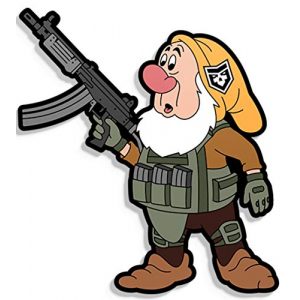 PatchOps Airsoft Morale Patch 1 PatchOps Parody Dwarf Squad Sneezy PVC Tactical Morale Patch