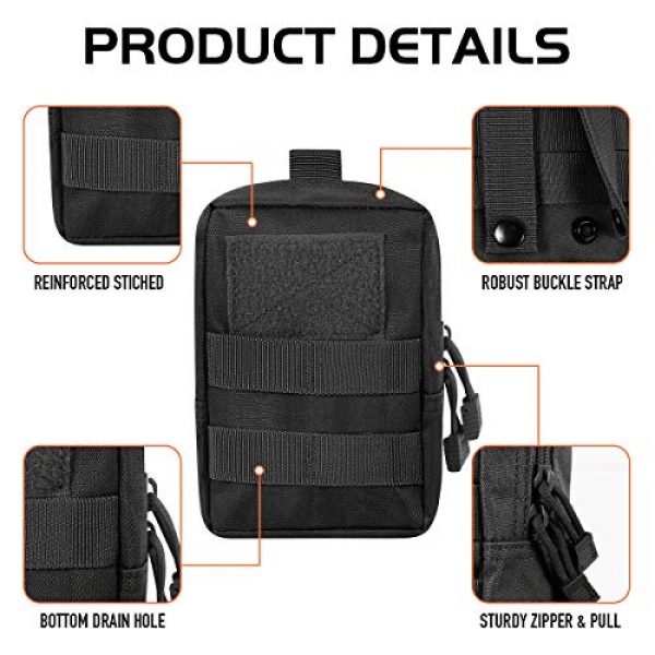 Gogoku Tactical Pouch 2 Gogoku Molle Pouch 2 Packs Tactical Molle Pouches Compact Utility EDC Waist Bag Pack