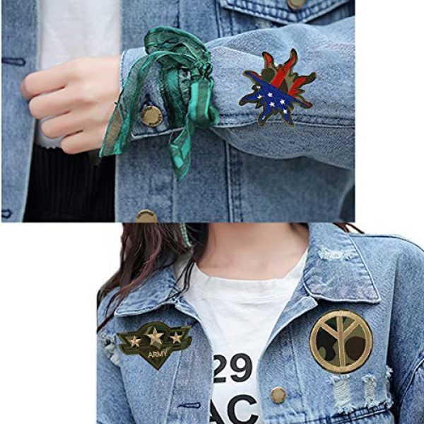 Ceresa Inc Airsoft Morale Patch 2 Camouflage Iron on Patches Embroidered Military Patches Morale Sew On Patches for Military Fans Applique Stickers Badges Clothes Jacket T-Shirt Decorations Men Women Girls Boys Washable Decals 7Pcs