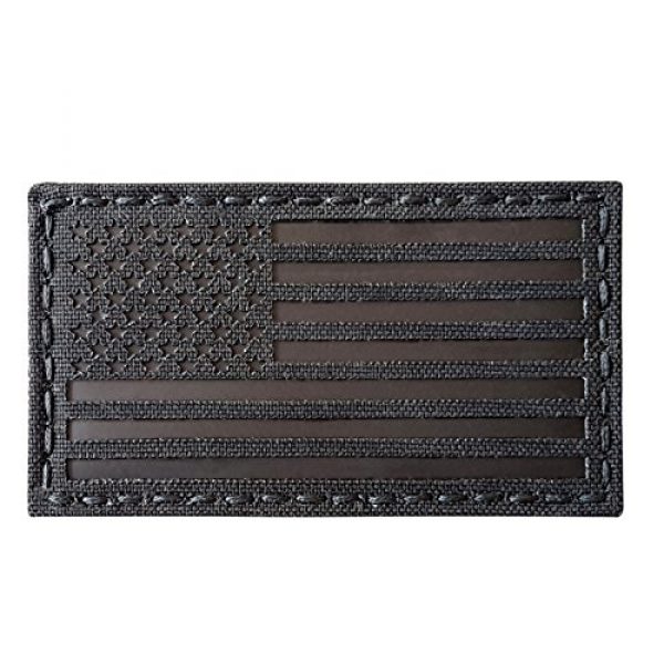 Tactical Freaky Airsoft Morale Patch 2 Blackout Infrared IR USA American Flag 3.5x2 IFF Tactical Morale Hook&Loop Patch