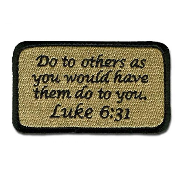 BASTION Airsoft Morale Patch 1 BASTION Morale Patches (Luke 6:31, ACU) | 3D Embroidered Patches with Hook & Loop Fastener Backing | Well-Made Clean Stitching | Military Patches Ideal for Tactical Bag, Hats & Vest