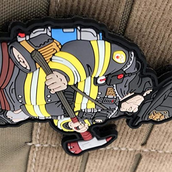TACOPSGEAR Airsoft Morale Patch 4 TACOPSGEAR EMS Rescue Firefighter - GITD Fireman Fire Department
