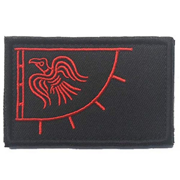 Tactical Embroidery Patch Airsoft Morale Patch 1 Viking Raven Banner Odin Tactical Embroidery Patch Hook & Loop Morale Patch Military Patch for Clothing Accessory Backpack Armband (color3)