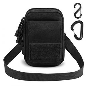 AIRSSON Tactical Pouch 1 AIRSSON Tactical Molle Pouch, 1000D Nylon EDC Belt Waist Pouch Molle Small Utility Gadget Gear Tool Black for Men