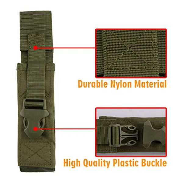 IronSeals Tactical Pouch 6 IronSeals AQ Molle Pouch & Tactical Flashlight Pouch Holster & Cellphone Holster with Flag Patch