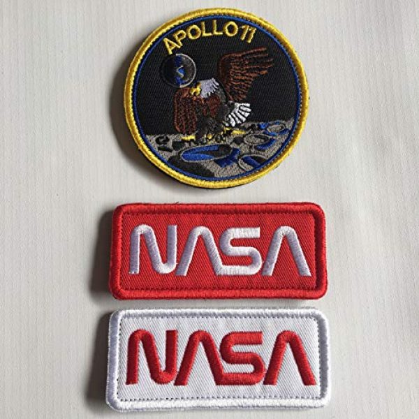 Xunqian Airsoft Morale Patch 6 Bundle 6 Pcs Tactical Flag Patch - Space Fans USA NASA Patch Embroidered Lot Military Embroidered Patches (A-Hook and Loop Fasteners Backing)