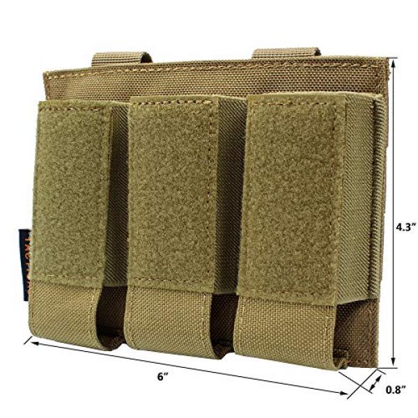 LytHarvest Tactical Pouch 2 LytHarvest Tactical Open Top Double/Triple Pistol Mag Pouch for Glock M1911 92F Magazines 40mm Grenade, Molle Tactical Magazine Pouch