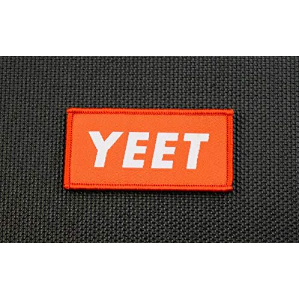 BritKitUSA Airsoft Morale Patch 2 BritKitUSA YEET Woven Morale Patch Supreme Parody Hook and Loop Backing