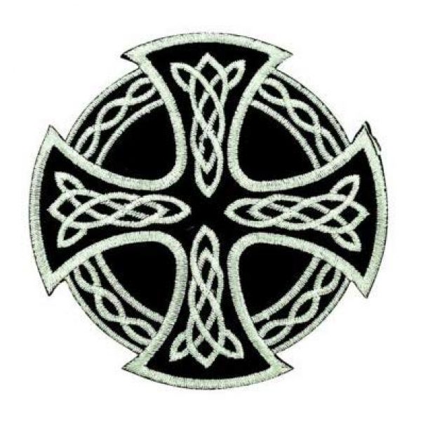 Tactical Embroidery Patch Airsoft Morale Patch 1 Celtic Cross Irish Tactical Embroidery Patch Hook & Loop Morale Patch Military Patch for Clothing Accessory Backpack Armband