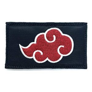 Almost SGT Airsoft Morale Patch 1 Akatsuki Red Cloud Patch Naruto - Funny Tactical Military Morale Embroidered Patch Hook Backing