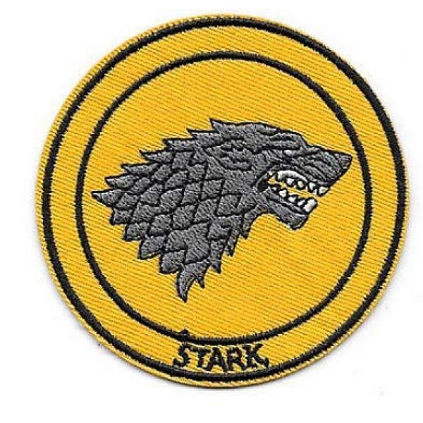 Embroidery Patch Airsoft Morale Patch 2 Game of Thrones House Stark Sigil Morale Military Hook Loop Tactics Morale Embroidered Patch