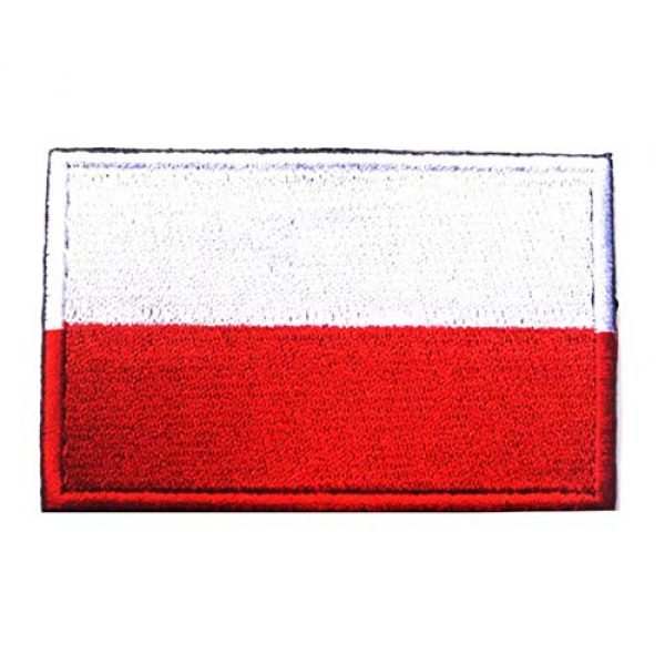Tactical Embroidery Patch Airsoft Morale Patch 1 Poland Flag Embroidery Patch Military Tactical Morale Patch Badges Emblem Applique Hook Patches for Clothes Backpack Accessories