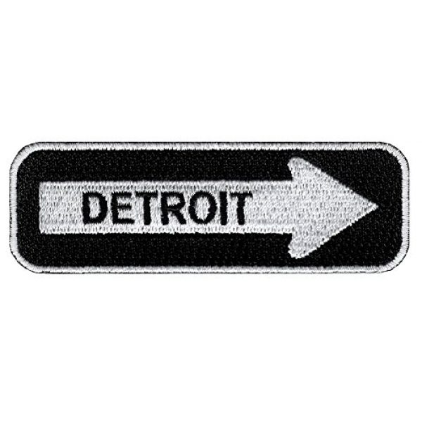 Cypress Collectibles Embroidered Patches Airsoft Morale Patch 1 One Way Sign Detroit Michigan Embroidered Patch Iron-On Road Biker