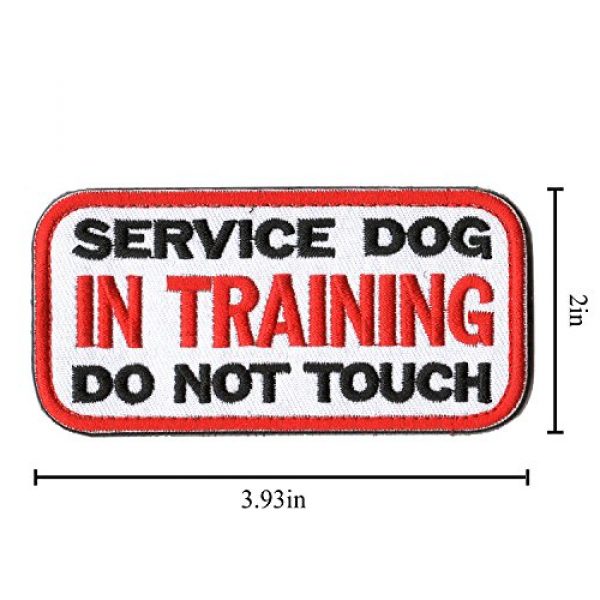 WZT Airsoft Morale Patch 7 WZT 6 Pieces Service Dog Working Do Not Touch Military Tactical Morale Badge Hook & Loop Fastener Patch