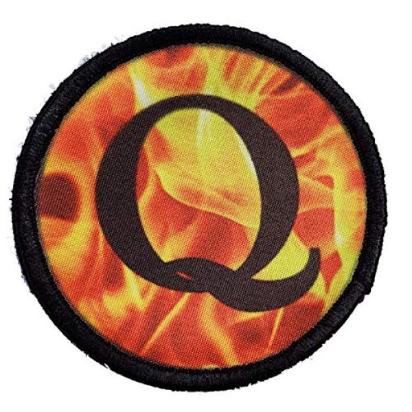 RedheadedTshirts Airsoft Morale Patch 1 QAnon Fire 3" Circle Morale Patch. Hook and Loop Tactical Patch. Made in The USA