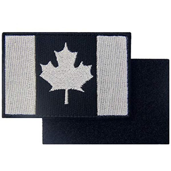 Rocking Planet Airsoft Morale Patch 3 Tactical Canada Flag Patch Embroidered Morale Applique Fastener Hook & Loop Emblem