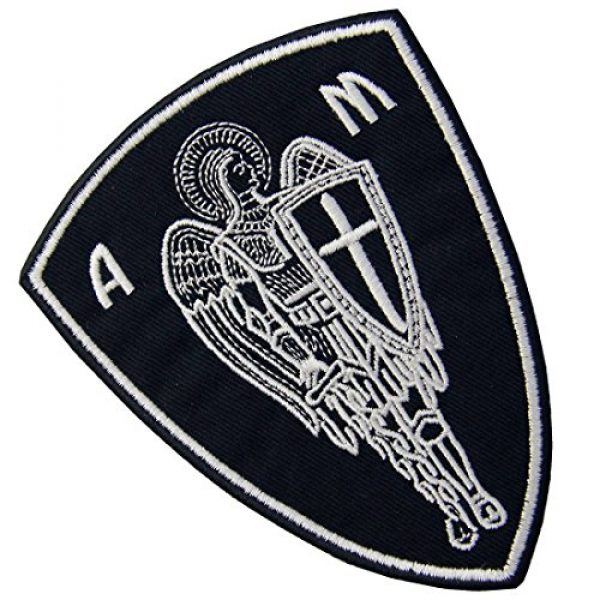 Rocking Planet Airsoft Morale Patch 3 Saint Christian Archangel St.Michael Protection Cross Shield Patch Embroidered Applique Iron On Sew On Emblem
