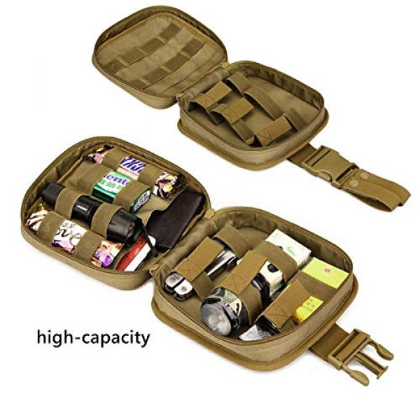 JFFCE Tactical Pouch 5 JFFCE Tactical Drop Leg Medical MOLLE Pouch Bag Emergency Kit First Aid Kit Tool Thigh Fanny Pack for Hikers, Campers, and Other Outdoor Enthusiasts to Carry First aid Supplies