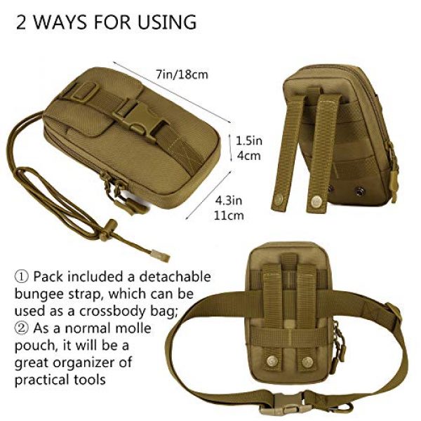Protector Plus Tactical Pouch 4 Protector Plus Tactical MOLLE Phone Pouch Cellphone Holster Small Admin Waist Bag Utility Gadget Gear Medical Pack Tool Pocket EDC Belt Purse