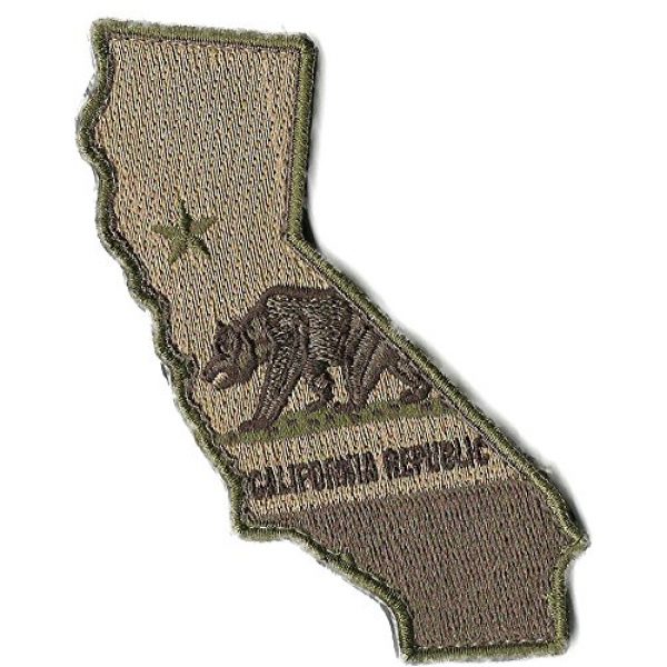 Gadsden and Culpeper Airsoft Morale Patch 2 Die Cut California State Patch - 1.25" x 4.5"