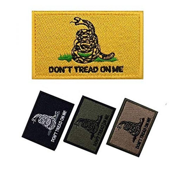 Axe Sickle Airsoft Morale Patch 2 AxeSickle 2x3 Inch Don't Tread on me Embroidered Patch American Flag Patch Tactical Military Morale Patch 4 Pcs.