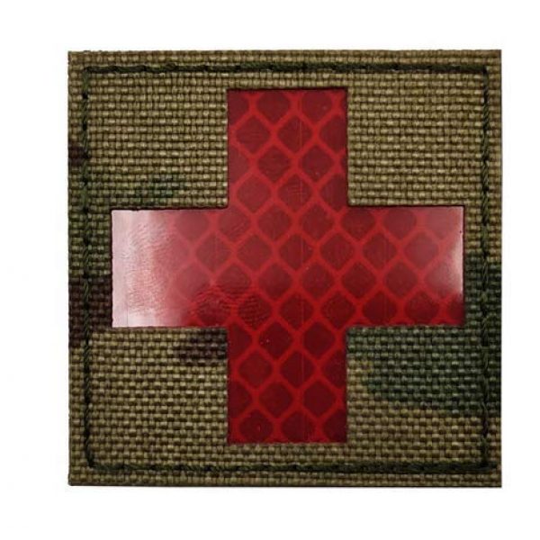 Tactical Embroidery Patch Airsoft Morale Patch 3 Reflective Medical Medic First Aid Red Cross Paramedic IR Tactical Embroidery Patch Hook & Loop Morale Patch Military Patch for Clothing Accessory Backpack Armband (6pcs)