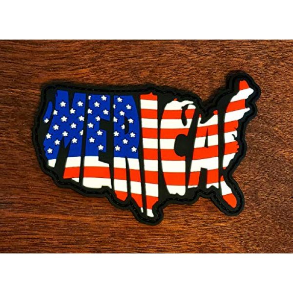 Check Six Patch Works Airsoft Morale Patch 2 'Merica! Morale Patch