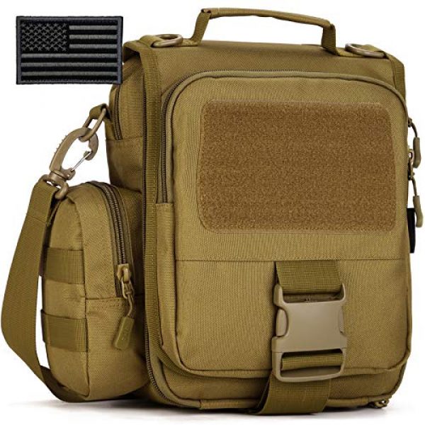 Protector Plus Tactical Pouch 1 Protector Plus Tactical Messenger Bag Men Military MOLLE Crossbody Pack (Patch Included)
