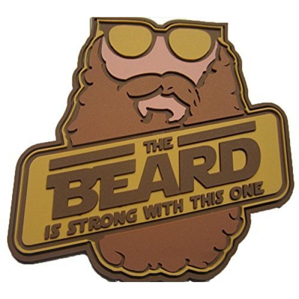 F-Bomb Morale Gear Airsoft Morale Patch 1 The Beard is Strong - PVC Morale Patch