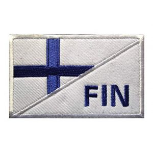 Tactical Embroidery Patch Airsoft Morale Patch 1 Finland Flag Tactical Embroidery Patch Hook & Loop Morale Patch Military Patch for Clothing Accessory Backpack Armband