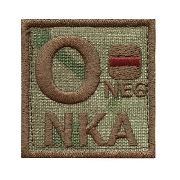 LEGEEON Airsoft Morale Patch 1 LEGEEON Multicam ONEG O- NKA Blood Type IFAK No Knows Allergies Morale Army Tactical Hook&Loop Patch