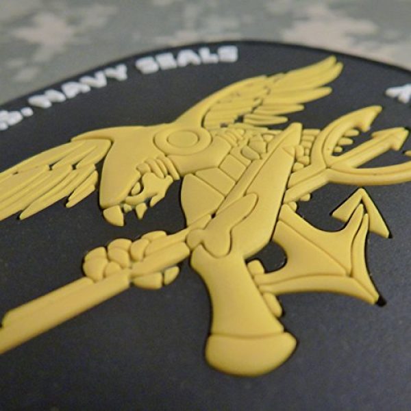 LEGEEON Airsoft Morale Patch 4 LEGEEON US Navy Seals The Only Easy Day was Yesterday DEVGRU NSWDG Morale PVC 3D Touch Fastener Patch