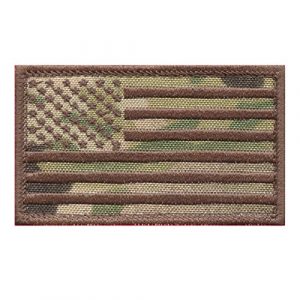 LEGEEON Airsoft Morale Patch 1 LEGEEON USA American Flag Multicam OCP 2x3.25 Stars and Stripes Tactical Morale Hook-and-Loop Cap Patch