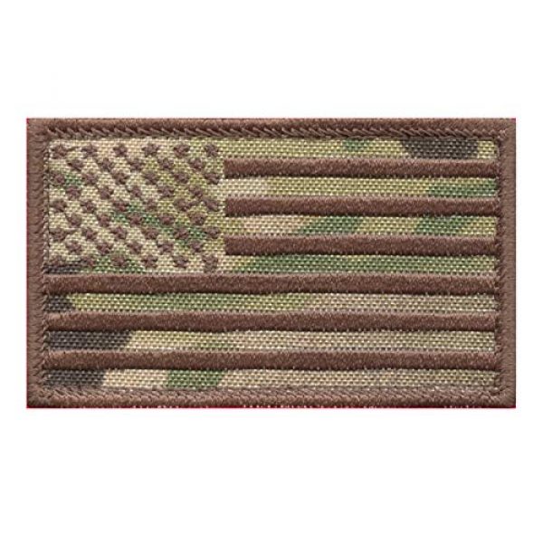 LEGEEON Airsoft Morale Patch 1 LEGEEON USA American Flag Multicam OCP 2x3.25 Stars and Stripes Tactical Morale Hook-and-Loop Cap Patch