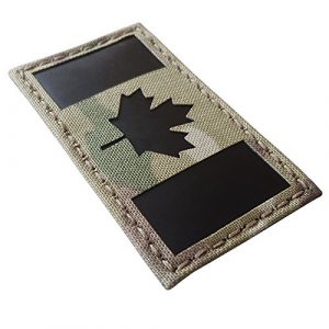 Tactical Freaky Airsoft Morale Patch 1 Multicam Infrared IR Canada Flag 3.5x2 IFF Tactical Morale Hook&Loop Patch