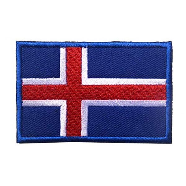 Tactical Embroidery Patch Airsoft Morale Patch 2 2pcs Iceland Flag Embroidery Patch Military Tactical Morale Patch Badges Emblem Applique Hook Patches for Clothes Backpack Accessories
