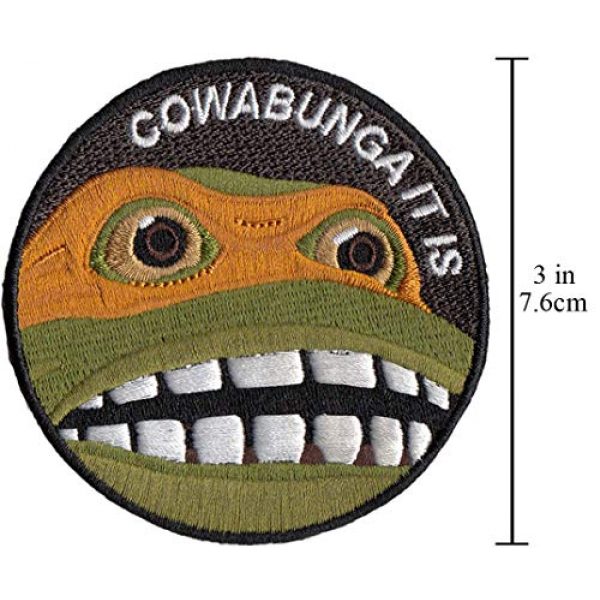 CowaBunga Airsoft Morale Patch 3 Cowabunga It is Embroidered Hook-Backed Morale Patch, Embroidered Patch Sew on Appliques Decorate Badge Hook-Backed Morale Patches Emblem DIY Accessories 3 Inch