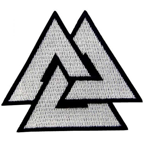 EmbTao Airsoft Morale Patch 3 EmbTao Glow in Dark Valknut Triangle Symbol Viking Norse Rune Morale Tactical Iron On Sew On Patch