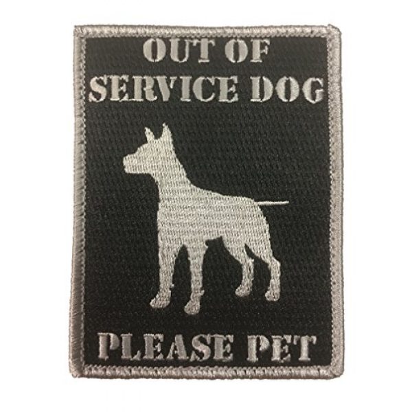 F-Bomb Morale Gear Airsoft Morale Patch 1 Out of Service Dog - Embroidered Morale Patch